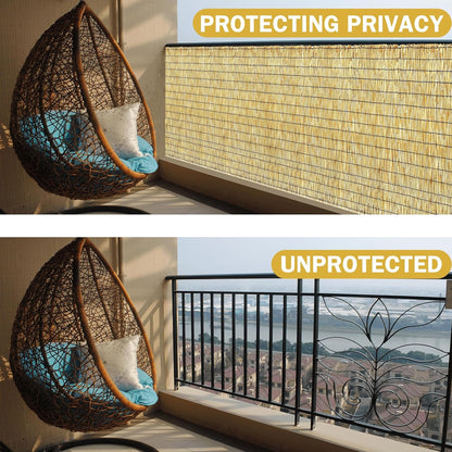 Bamboo Reed Fencing, Natural Bamboo Fence Rolls 3 Feet High, Decorative Reed Curtains Privacy