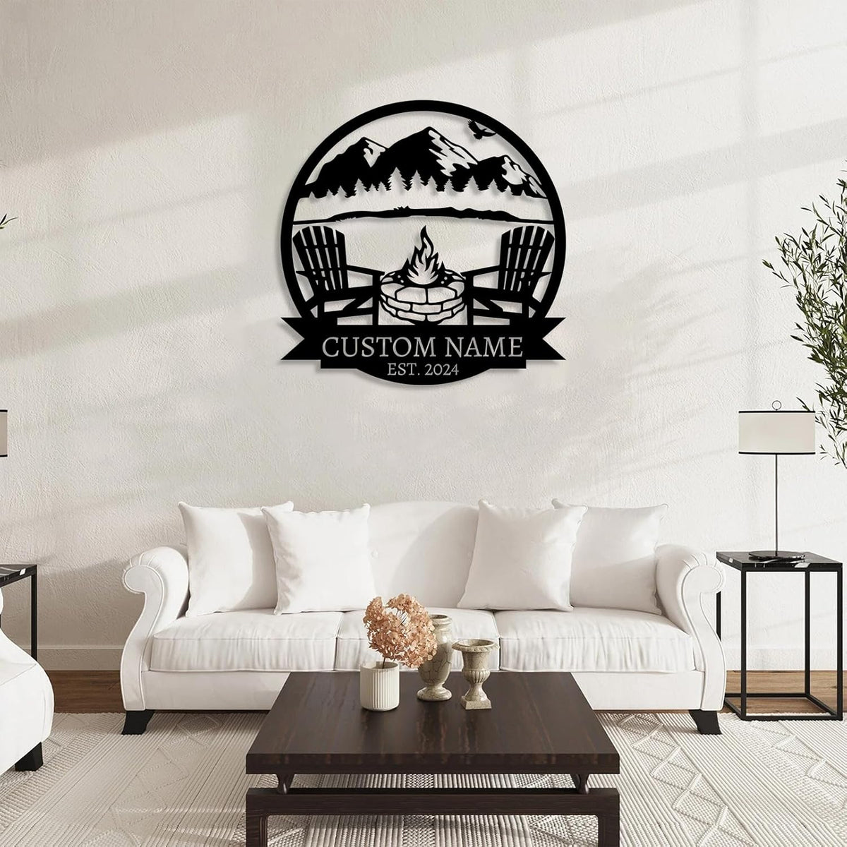 Personalized Camping Signs | Custom Metal Sign | Custom Mountain Campfire Sign | Custom Signs