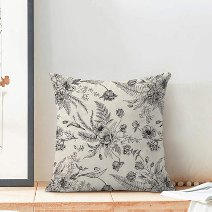 CXMEIFLY Spring Floral Leaves Pillow Covers 18 x 18 Inch Set of 2 for Chinoiserie Flowers Decor