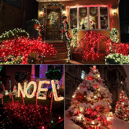 Brizled Red Christmas Lights, 33ft 100 LED Christmas String Lights, 5mm Wide Angle Mini Xmas Tree