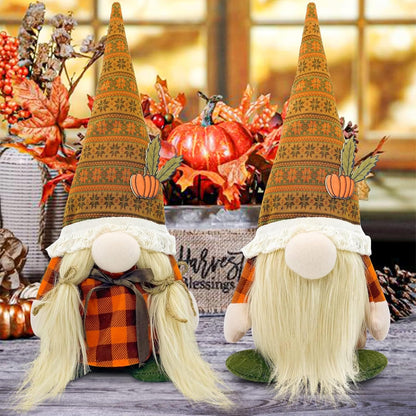 Lovinland Fall Decor - Fall Decorations for Home - Cute Thanksgving Gnomes Plush Doll for Office