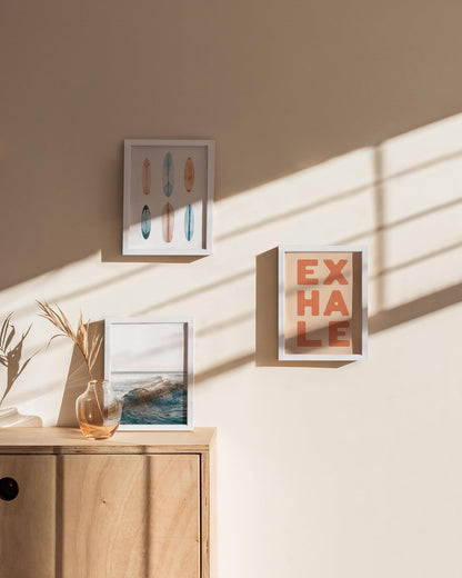 HAUS AND HUES 6x8 White Metal Picture Frames - Photo Frames 6x8 - Features Premium Aluminum