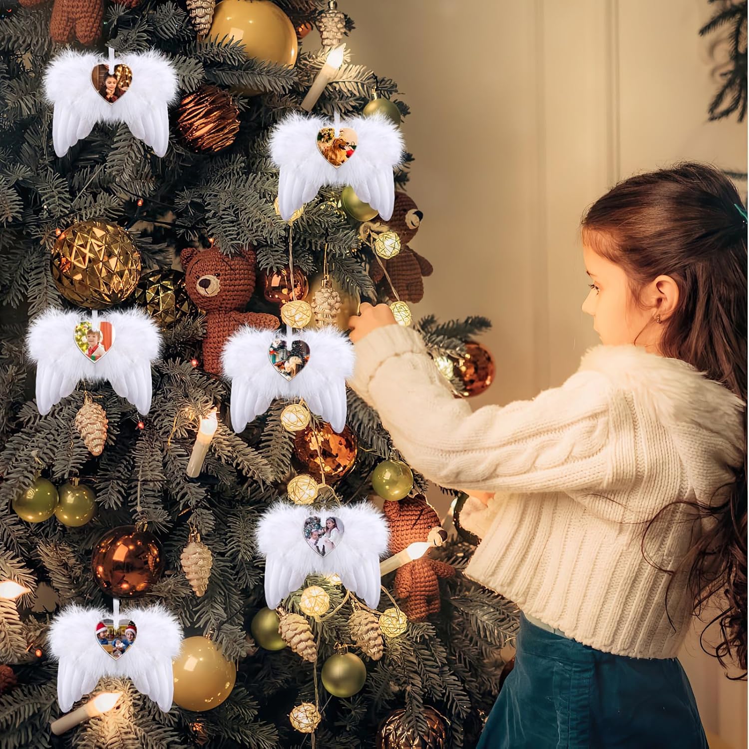 Personalized Christmas Ornaments 2024 Customized with Photo Text Ornament Keepsake Pet First