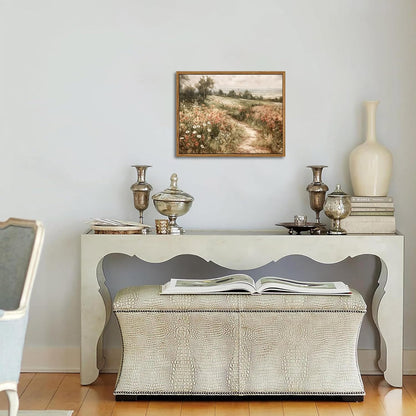 Vintage Framed Wall Art for Living Room – Vintage Wildflower Pictures Oil Paintings Canvas Prints