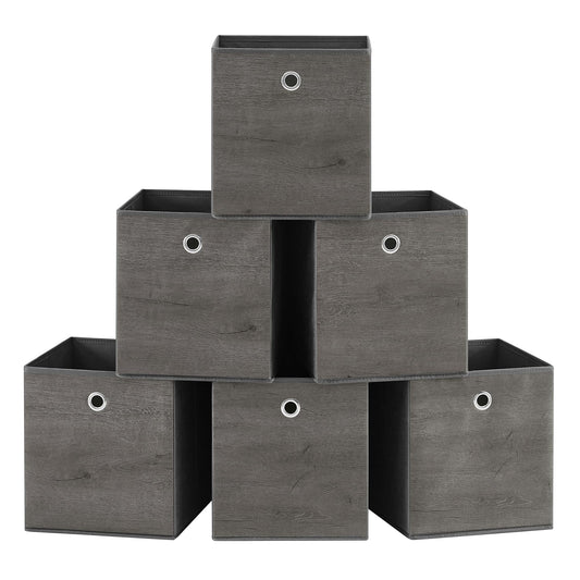 SONGMICS Storage Cubes, Set of 6, 11-Inch Foldable Closet Organizers