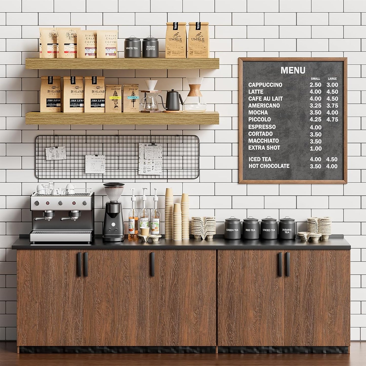 Heimlove 32 Inch Floating Shelves for Wall,Oak 9.3" Deep Floating Shelf Set of 2,Wall Mounted