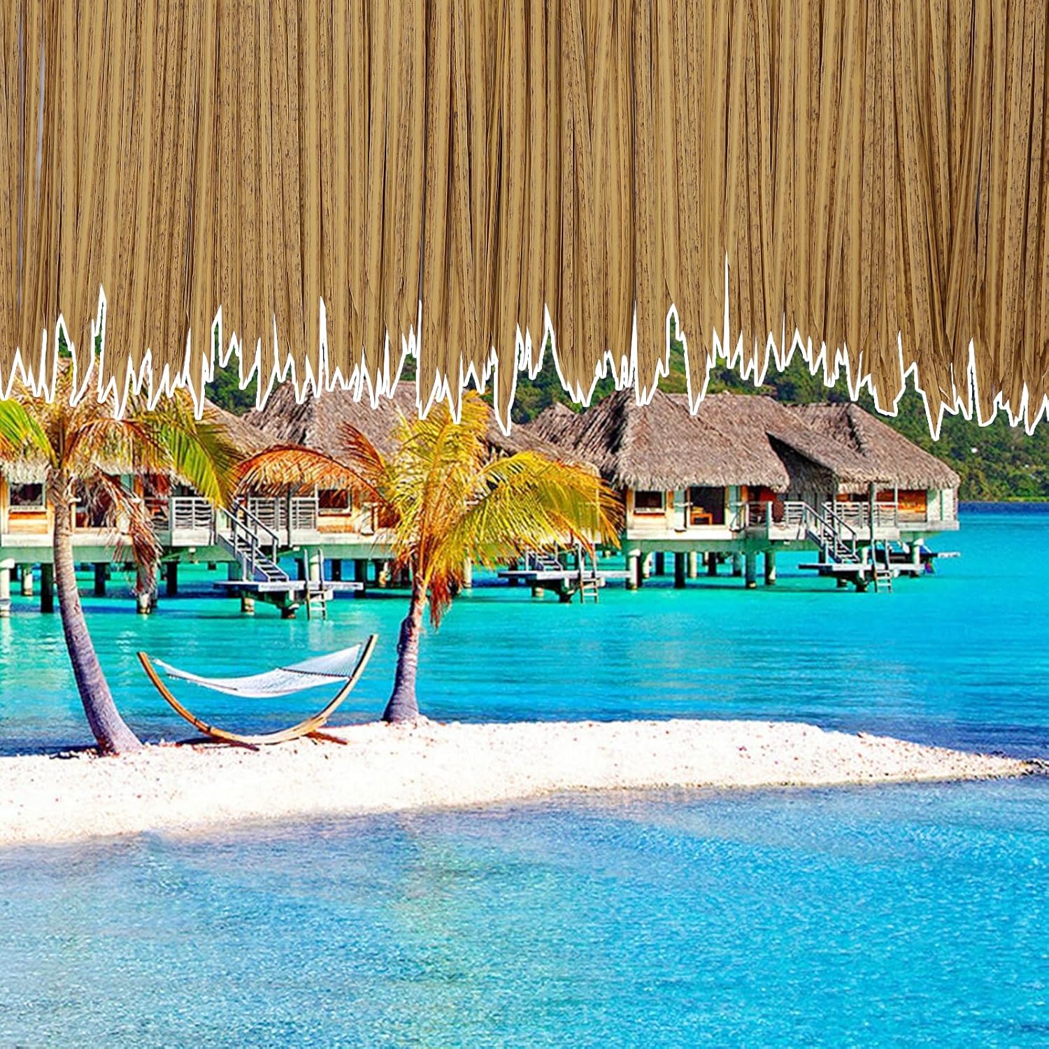 Straw Roof Thatch –Mexican Style Artificial Palm Thatch Rolls,Tiki Bar Hut Grass Duck Boat Blinds