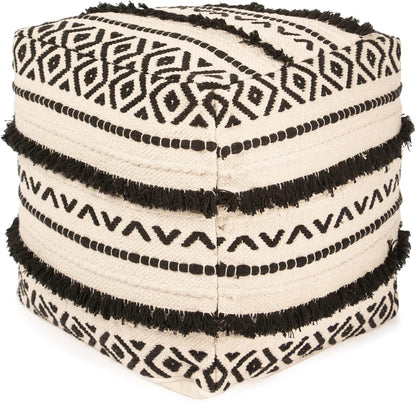 REDEARTH · Tufted Pouf Ottoman with Filler Textured Storage Cube Bean Bag Pouffe Footrest for