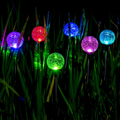 SOLPEX Solar Garden Lights 6 Pack, Solar Globe Lights Outdoor Waterproof, Solar Lights Outdoor