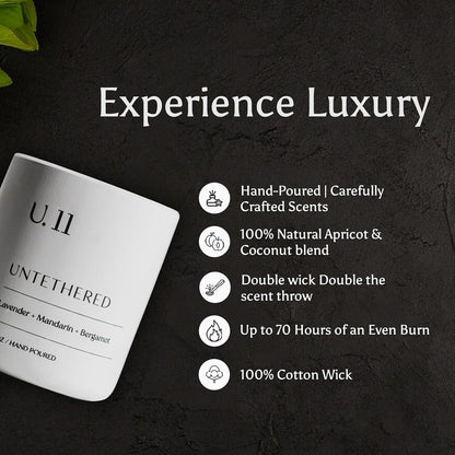 U.11 Luxury Scented Candle – Lavender, Mandarin & Cedarwood | Hand-Poured in USA w/ 100% Natural
