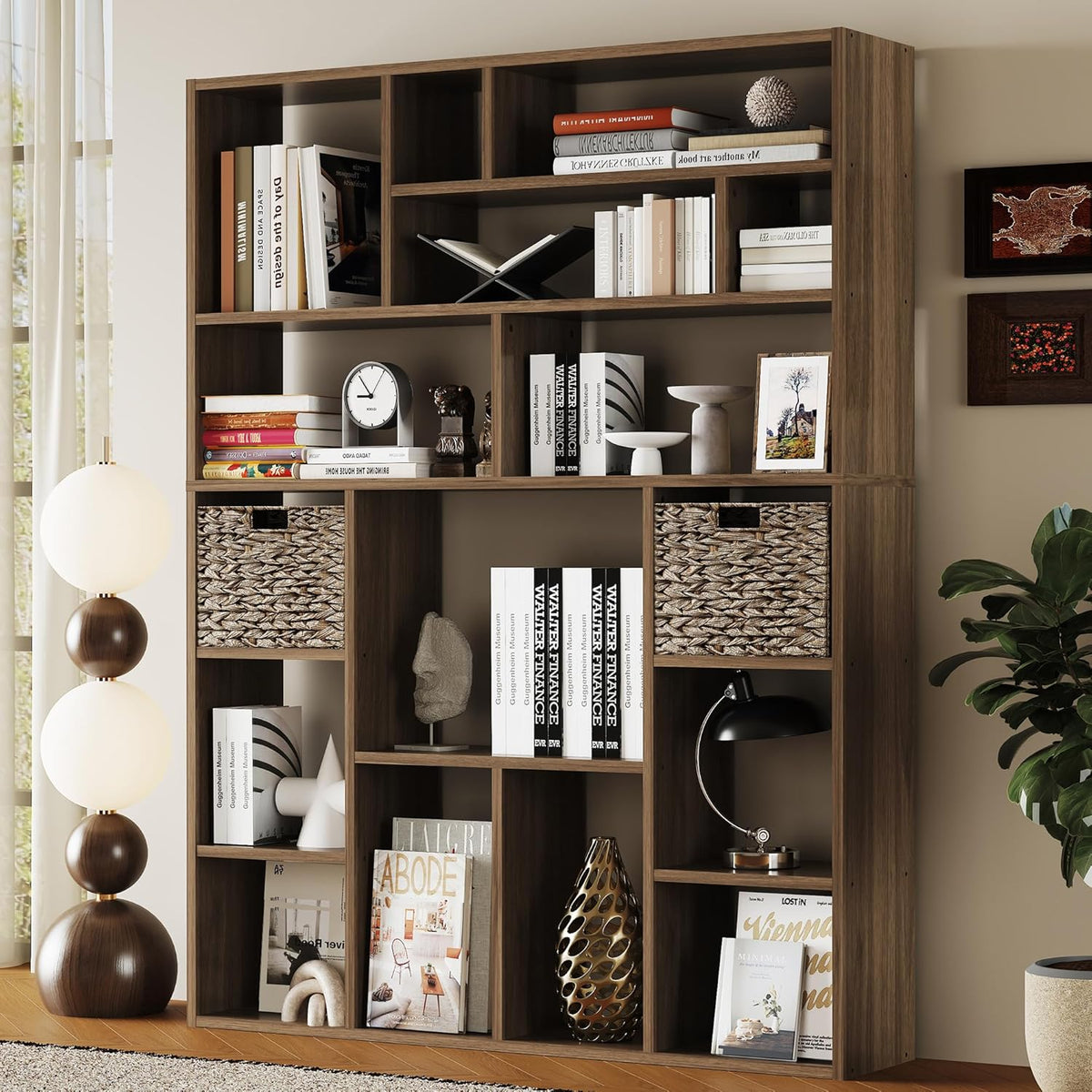 BLANKSPACE 71'' H 6-Tier Large Bookcase, Heavy Duty Storage Shelf - Freestanding Organizer for