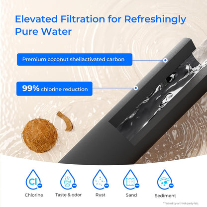 Waterdrop Gravity-fed Water Filter System, with Upgrade 3 Black Carbon Filters and Metal Spigot