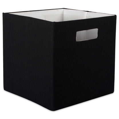 DII Fabric Storage Cube Organizer Bin 11x11x11 Foldable, Black