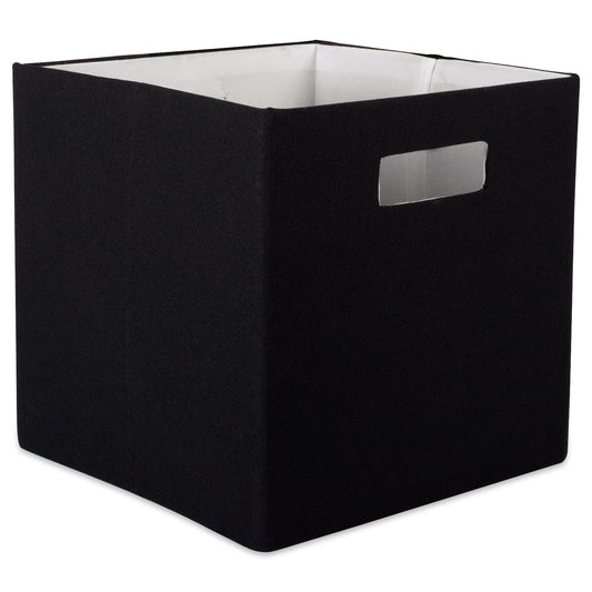 DII Fabric Storage Cube Organizer Bin 11x11x11 Foldable, Black