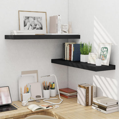 Fun Memories Floating Shelves for Wall 36 Inches, Wood Shelves with Invisible Bracket, 10" Deep