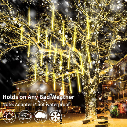 2 Pack Christmas Meteor Shower Rain Lights 12inch, 20 Tube 480 LEDs Icicle Outdoor Raindrop for