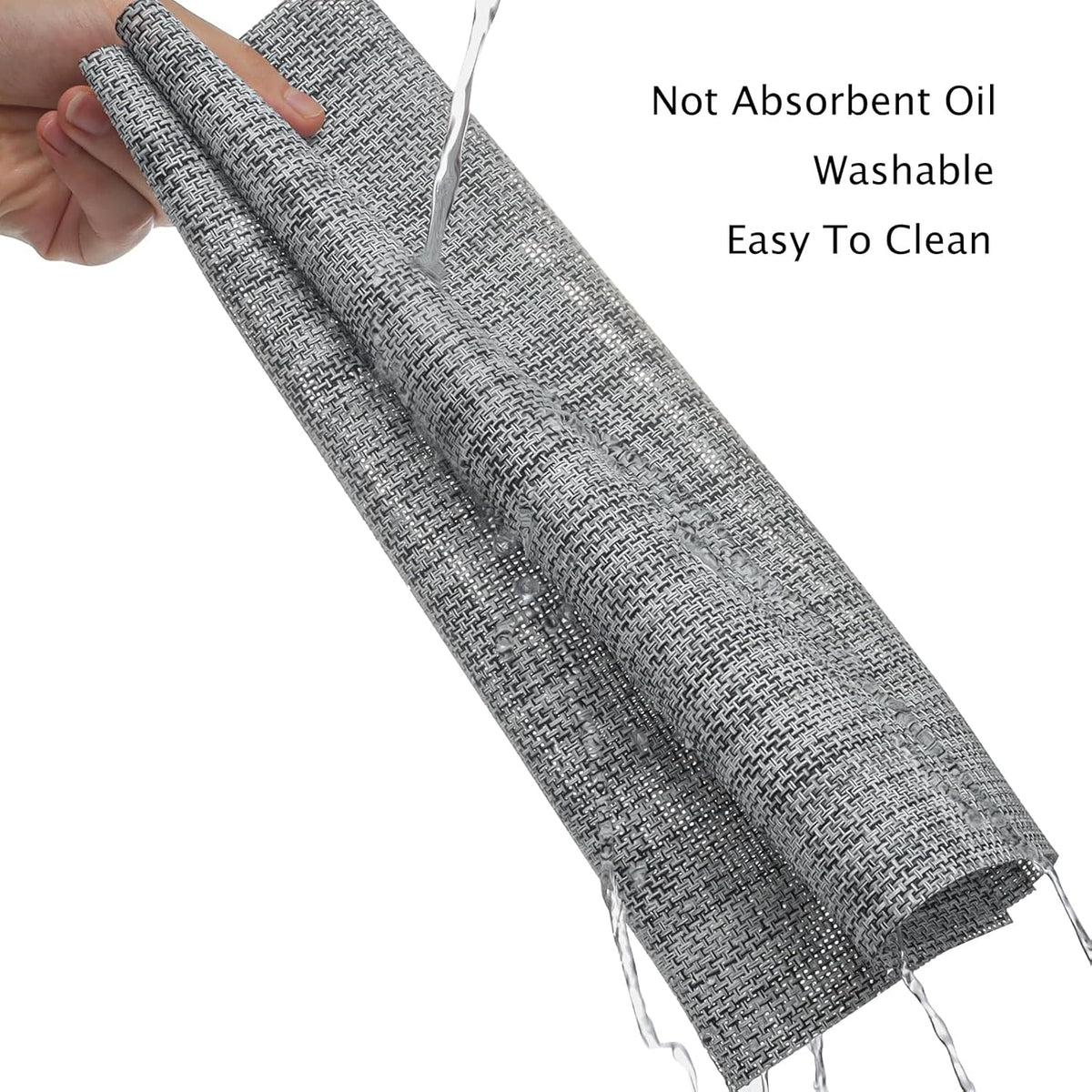 Myir JUN Placemats Set of 6, Vinyl Woven Placemats Place Mats Indoor Washable Table Mats Non-Slip