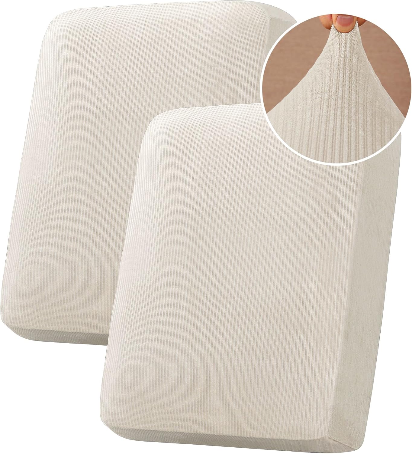 H.VERSAILTEX Velvet Stretch Couch Cushion Cover Plush Cushion Slipcover for Chair Loveseat Sofa