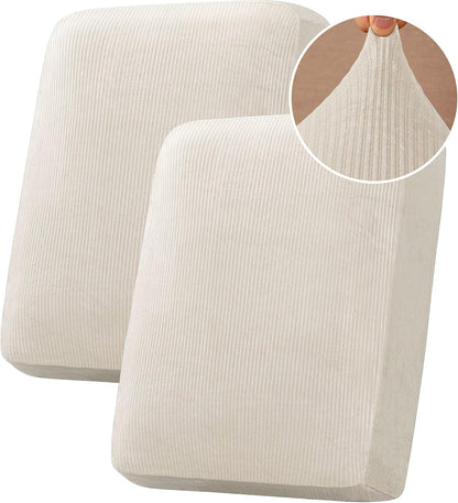 H.VERSAILTEX Velvet Stretch Couch Cushion Cover Plush Cushion Slipcover for Chair Loveseat Sofa