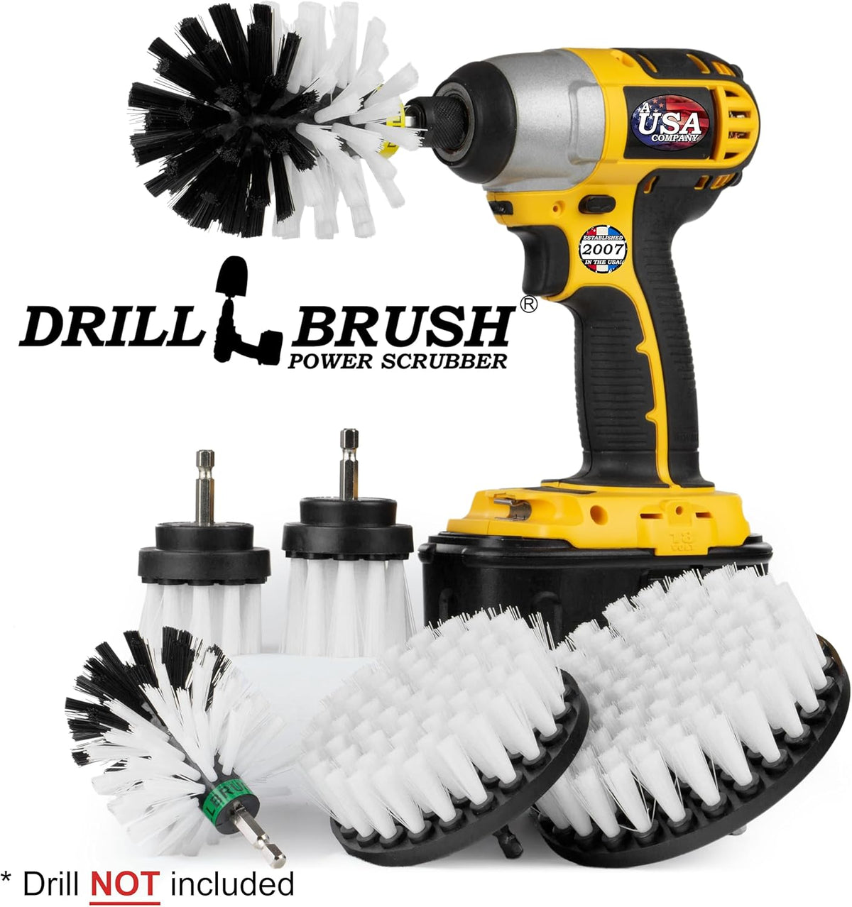 Drill Brush – Ultimate Car Wash Kit - Cleaning Supplies – Car Carpet - Truck Accessories - Wheel