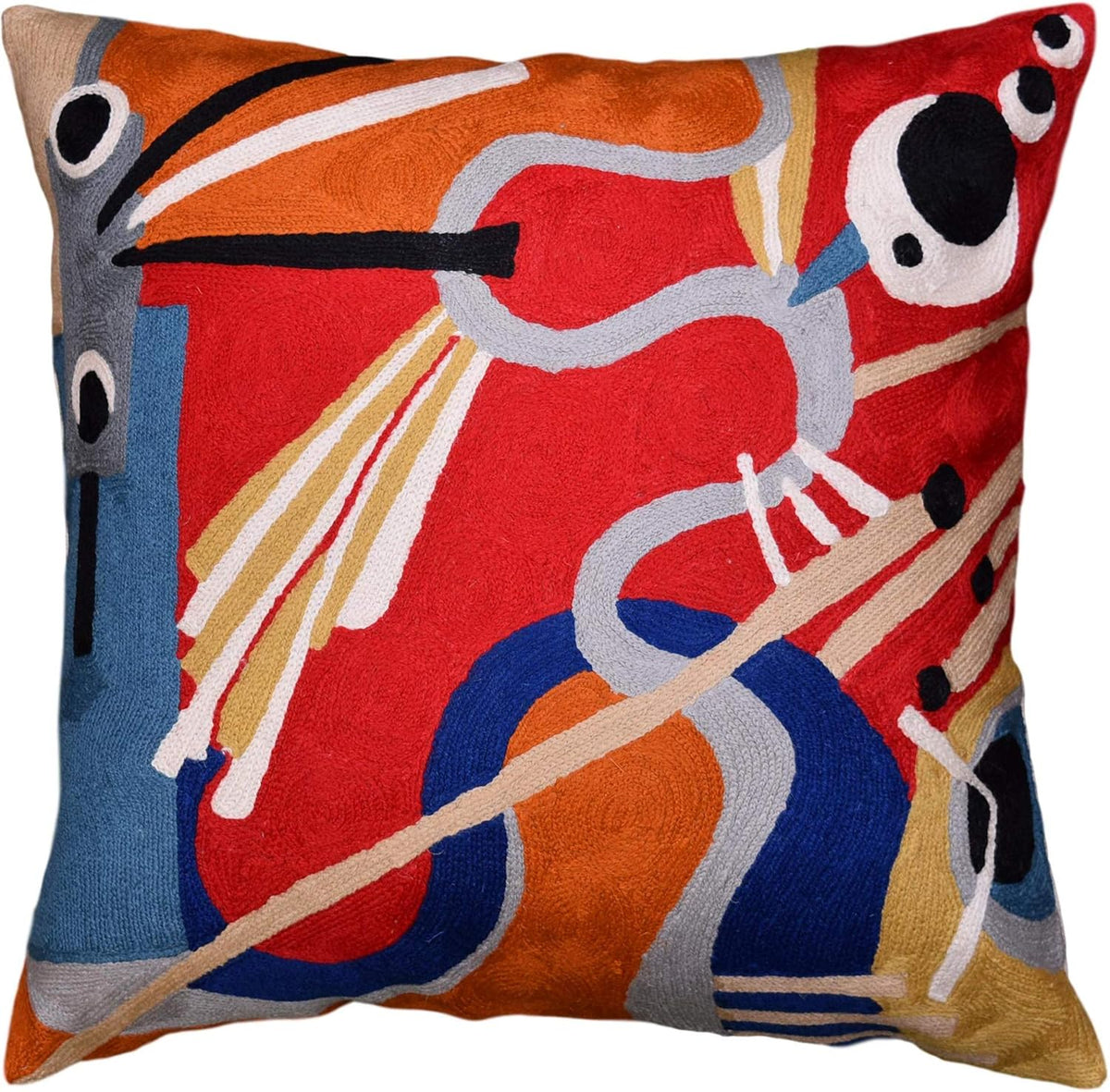 Kandinsky Modern Couch Pillow Cover Red Flow | Abstract, Contemporary, Outdoor Pillows | Mid