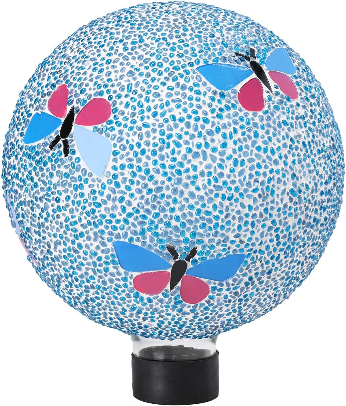 VCUTEKA Gazing Ball, 8" Glass Gazing Balls Sphere for Garden Lawn Outdoor Ornament Yard Decorative