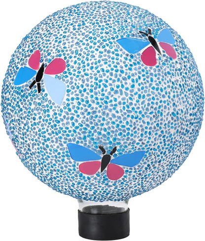 VCUTEKA Gazing Ball, 8" Glass Gazing Balls Sphere for Garden Lawn Outdoor Ornament Yard Decorative