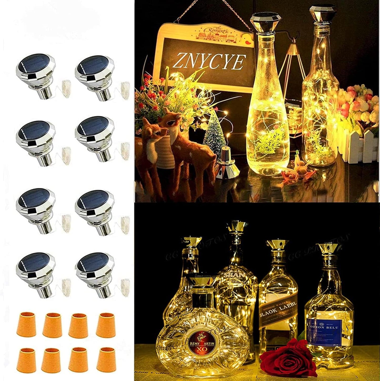 ZNYCYE Solar Wine Bottle Lights Outdoor, Cork Lights for Wine Bottles Waterproof, Perfet for
