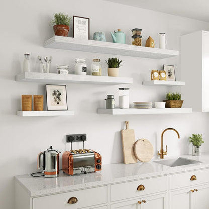 10 inch Deep Wall Shelves 36 inche Long, 1.8 Thick Single Floating Shelf Wall Mounted, Heavy Duty