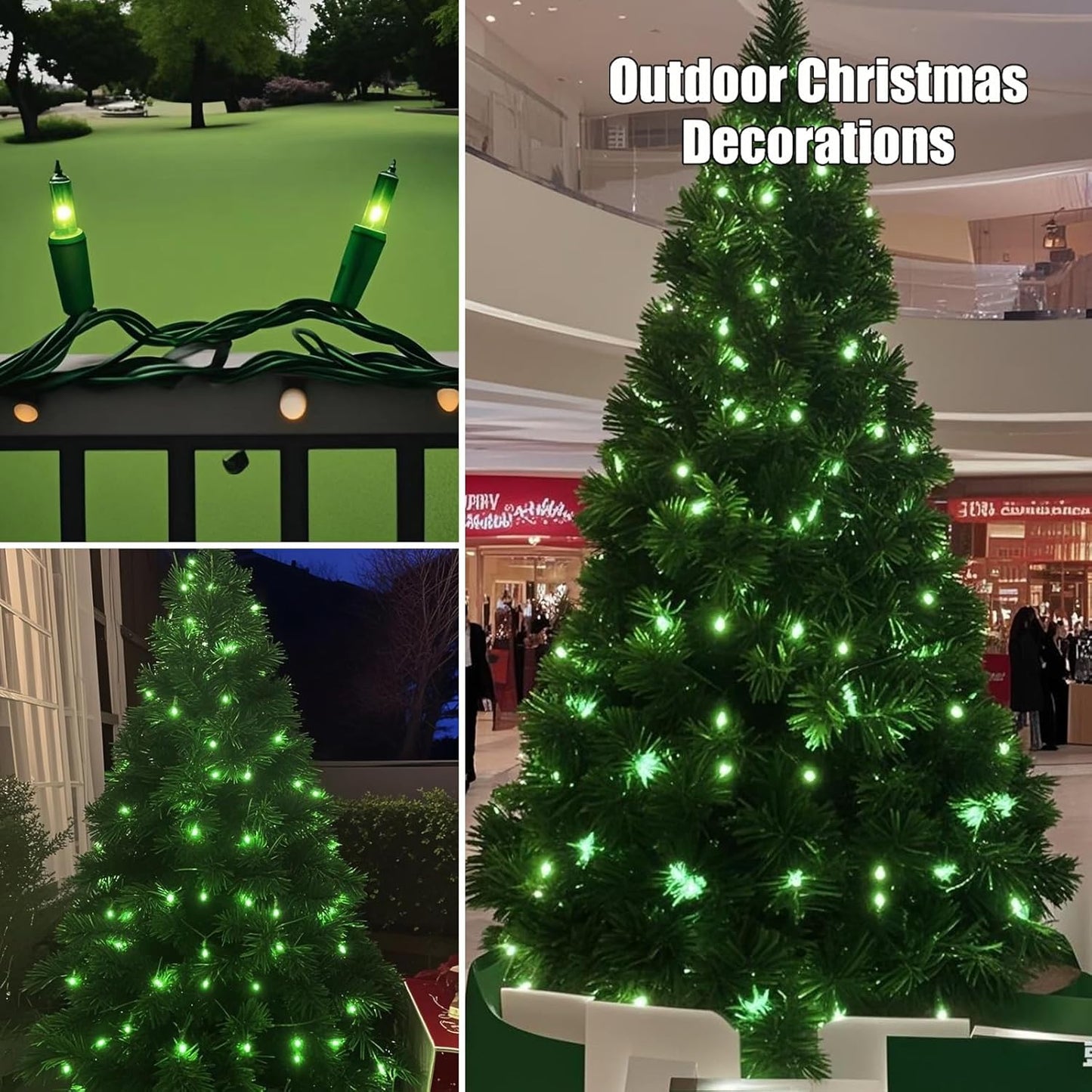 HISHINY Green String Lights 100 Count Mini St Patricks Decorations Lights with Green Wire for
