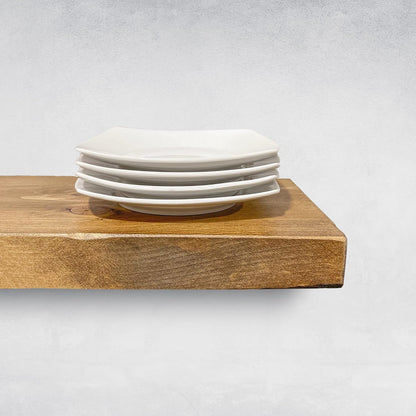 URBANDI, Rustic Floating Shelves, Set of 2, Hidden Bracket, Solid Wood, Heavy Duty, Wall Mounted