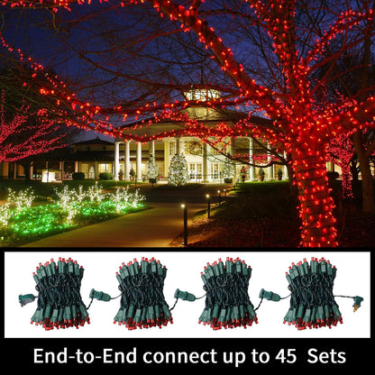 100 Count Red -String Lights - 21.6FT LED Christmas Lights, Mini led Lights for Indoor Outdoor Home