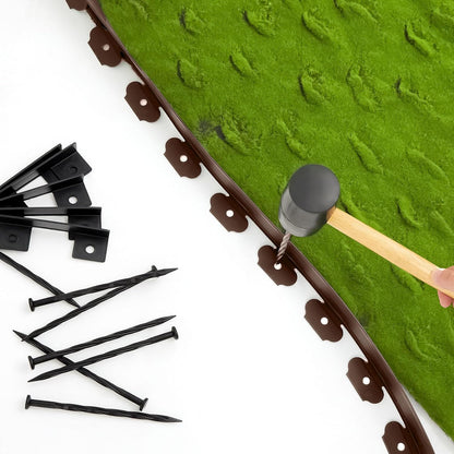 Sasylvia 2.5'' x 200' Landscape Edging Kit Edging Border Coil Include Anchoring Spikes 10