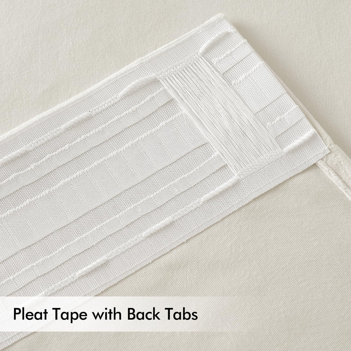 MIULEE Ivory White Velvet Curtains 90 inches Long 2 Panels - Luxury Pinch Pleated Room Darkening