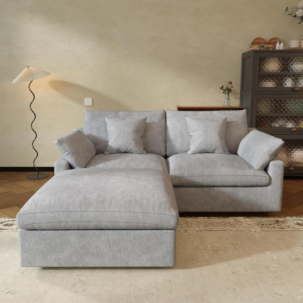 JACH Sectional Couches for Living Room, Cloud Sectional Couch with Deep Seat, Love Seat Modular