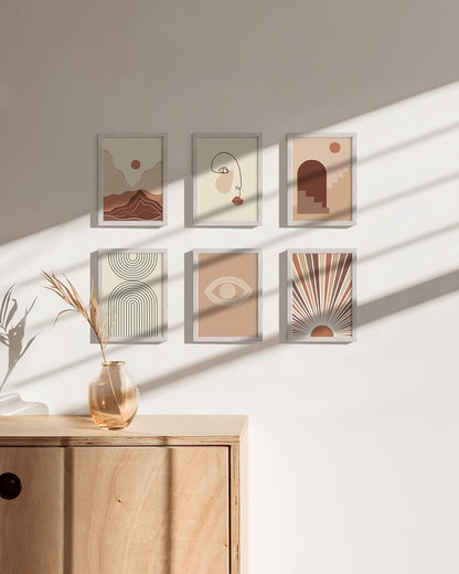 Haus and Hues 5x7 Natural White Wood Photo Frame Set of 25 - Mini Picture Frames Bulk Gallery Set