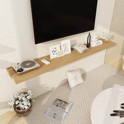 Fun Memories 72 Inch Floating Shelf, 12 Inch Deep Wall Shelf for Fireplace Mantel, Deep Storage