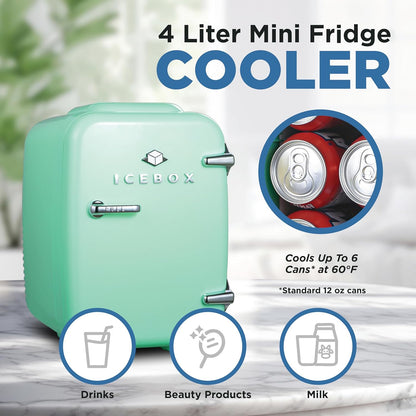 IBMF4MNT Fridge for Bedroom, Skincare, Portable Cooler & Warmer for Makeup, for Office & Home
