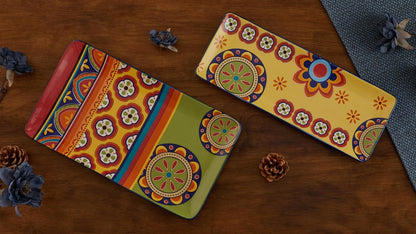 Bico Tunisian Ceramic 14 inch Rectangular Serving Platter, Set of 2, for Serving Salad, Pasta