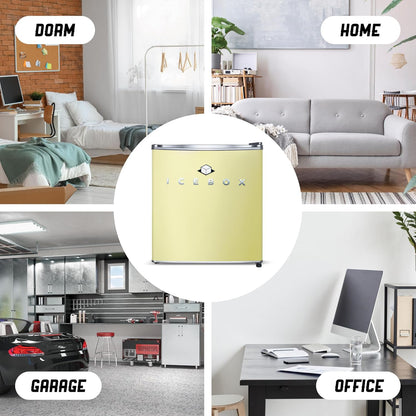 IBCR17SUN Compact, Energy Star Certified Small, Single Door Mini Fridge with Freezer Refrigerator
