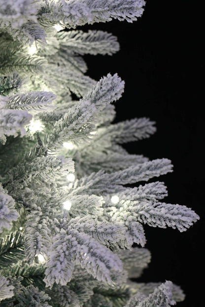 6 Foot Pre-lit Snow Angel Blue Spruce Flocked Artificial Christmas Tree (6ft Pre-lit)