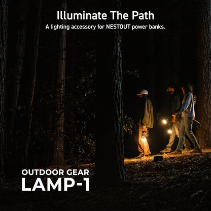 ELECOM NESTOUT Outdoor Camping LED Lantern w/ Mini Tripod, Dimmable USB Powered Soft LED Light