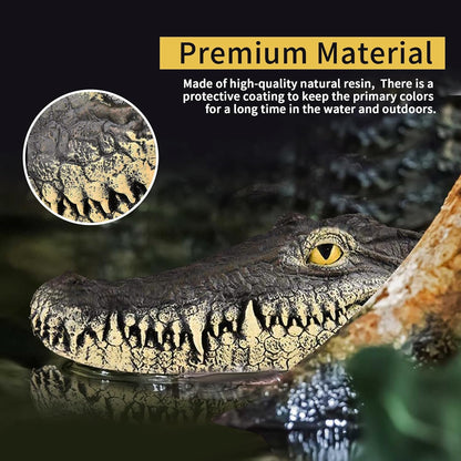 Floating Alligator Head,Alligator Head Decoy for Pool,Resin Crocodile Head for Swimming Pool and