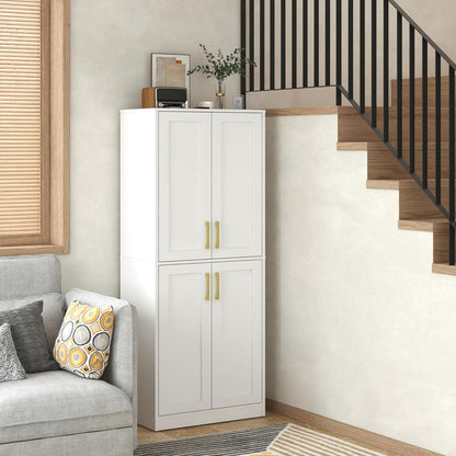 Storage Cabinet, Kitchen Pantry with Doors & Shelf, Tall Storage Cabinet for Bathroom, Living Room