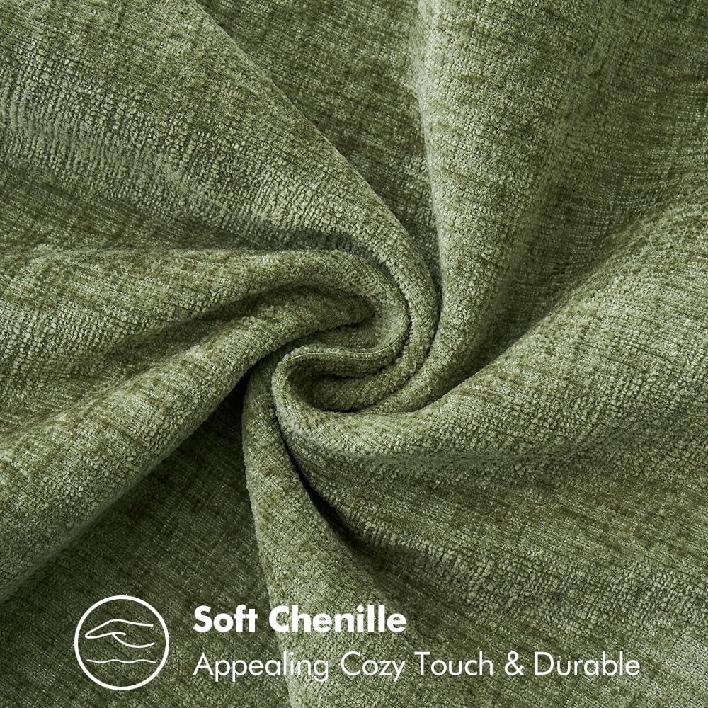 MIULEE Pack of 2 Fall Couch Throw Pillow Covers 18x18 Inch Sage Green Farmhouse Decorative Pillow