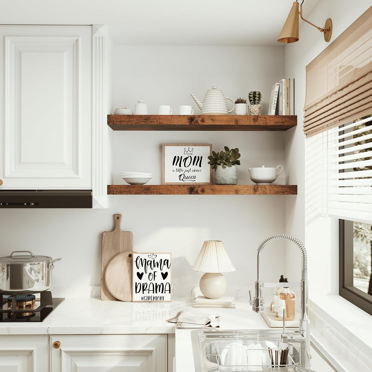 10 inches Deep Floating Shelves 36 inch Long, Sing Shelves for Wall Heavy Duty for Bedroom