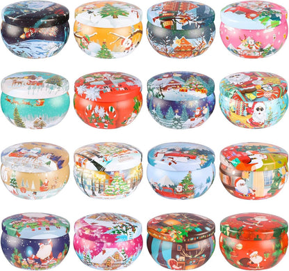 16pcs Christmas Scented Candles Set, 2.5oz Aromatherapy Candles Gift for Women, 16 Fragrances Soy