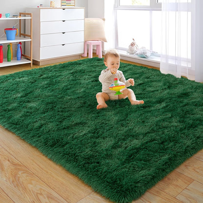 Rezutan 5x7 Feet Shaggy Area Rug - Super Soft Plush Fuzzy Modern Living Room Bedroom Rug for Kids
