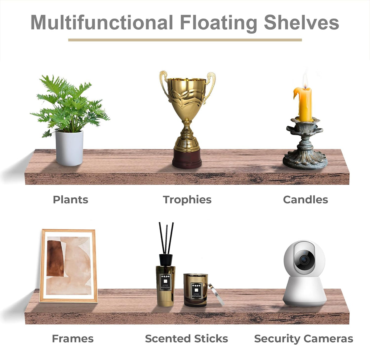 Sorbus Floating Shelves for Wall - 35 Inch Long Bathroom Shelves, Wall Decor for Bedroom, Kitchen