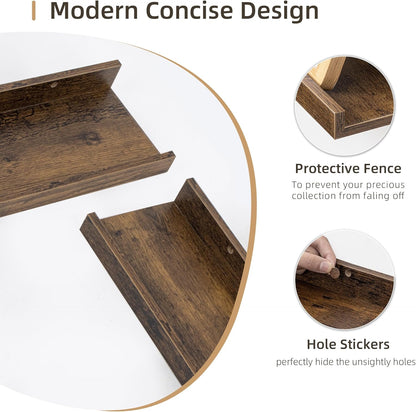 Picture Ledge Shelf, Wood Long Floating Shelves for Wall, Set of 2, 48 inch Picture Ledge Shelves